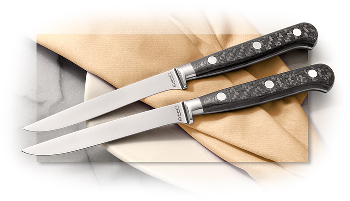 MASERIN - CARBON FIBER HANDLE STEAK KNIFE - SINGLE KNIFE ONLY -