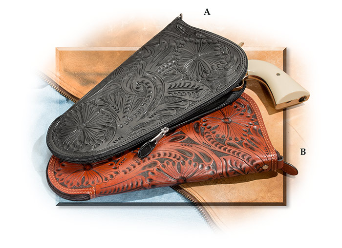 Hand-Tooled Leather Pistol Case