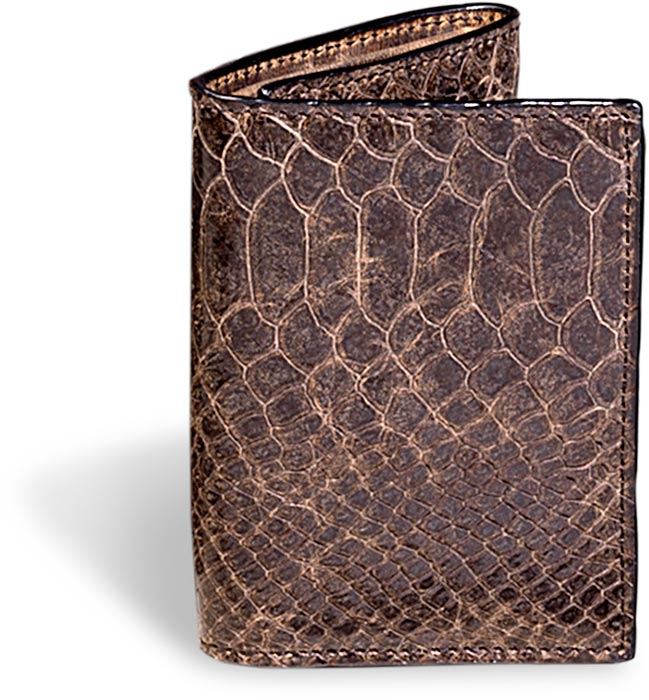 Embossed Leather Trifold Wallet